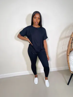 Alexa Leggings Set-Black