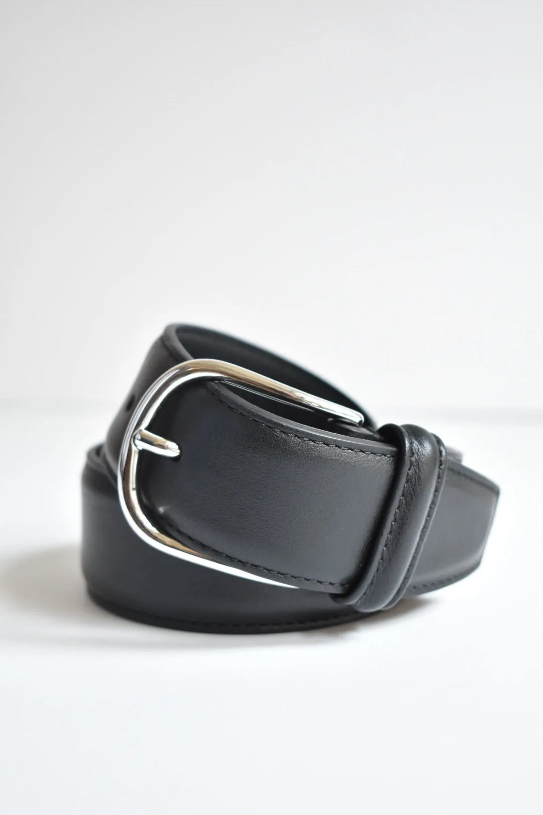 Anderson Belt Leather With Silver Rounded Buckle- Multiple Colors