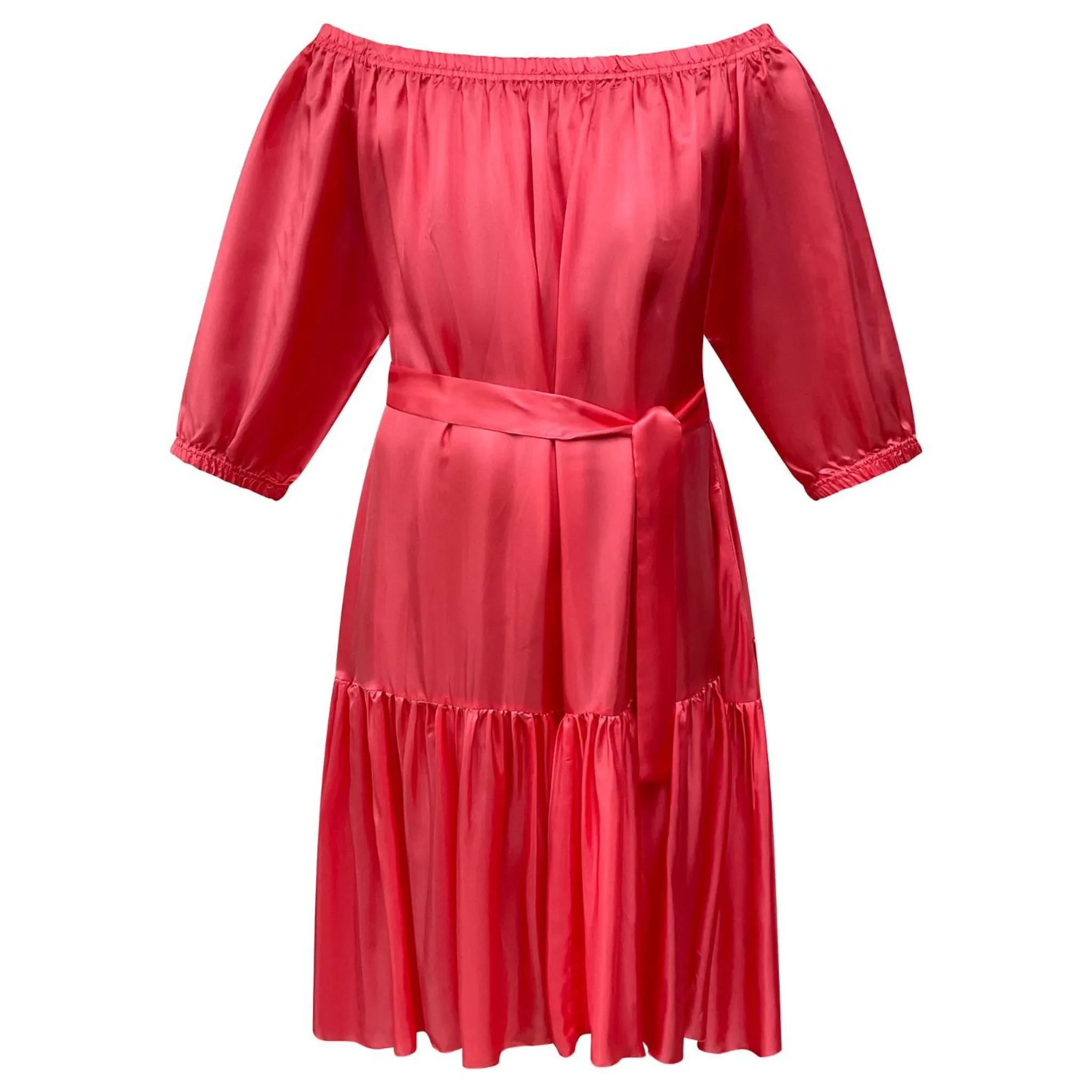 Ausus - Flamingo Pink Midaxi Dress