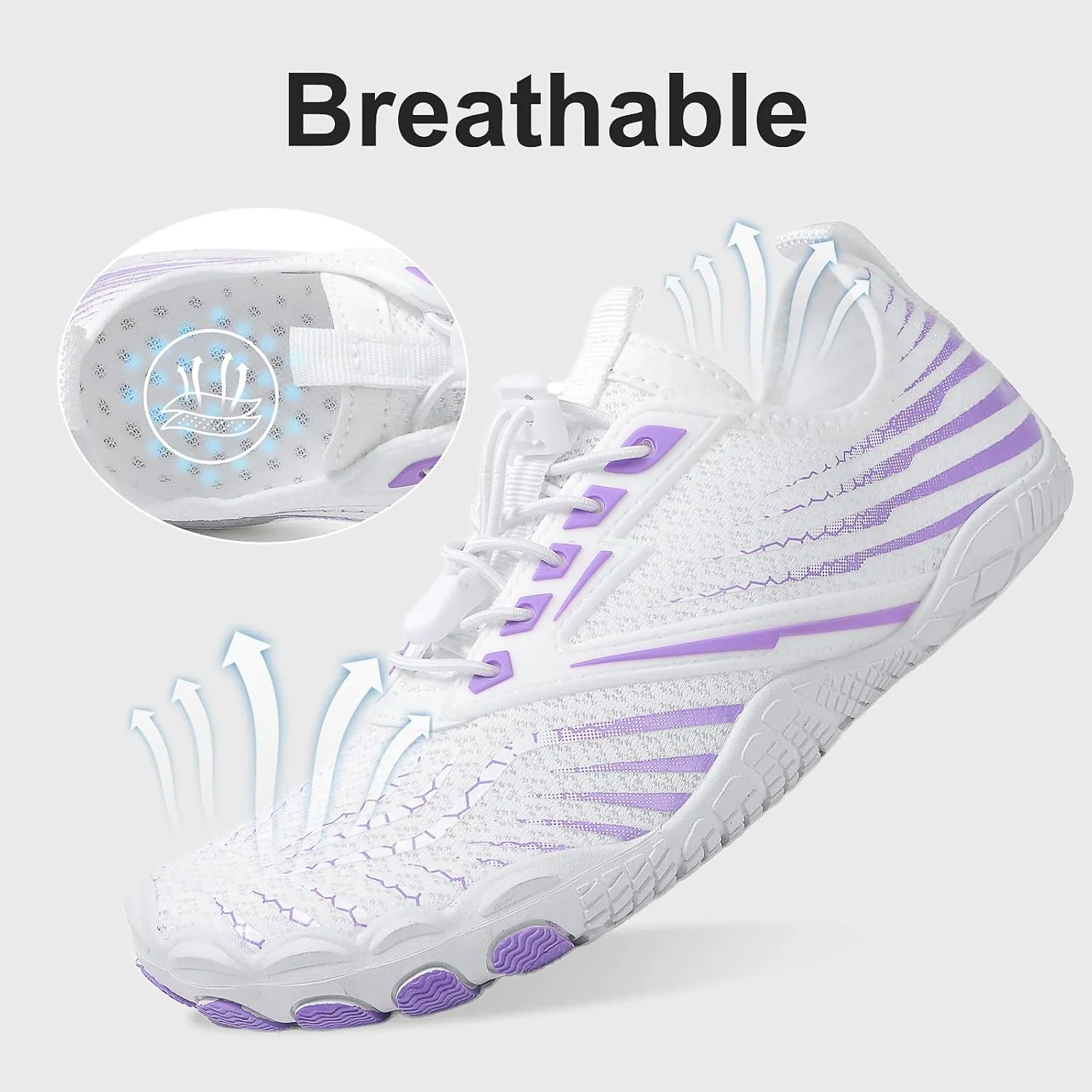 Barefoot Trail for Women Men, Waterproof Pro Trail Running with Wide Toe Box Healthy & Non-Slip BarefootAthletic Outdoor Hiking Footwear