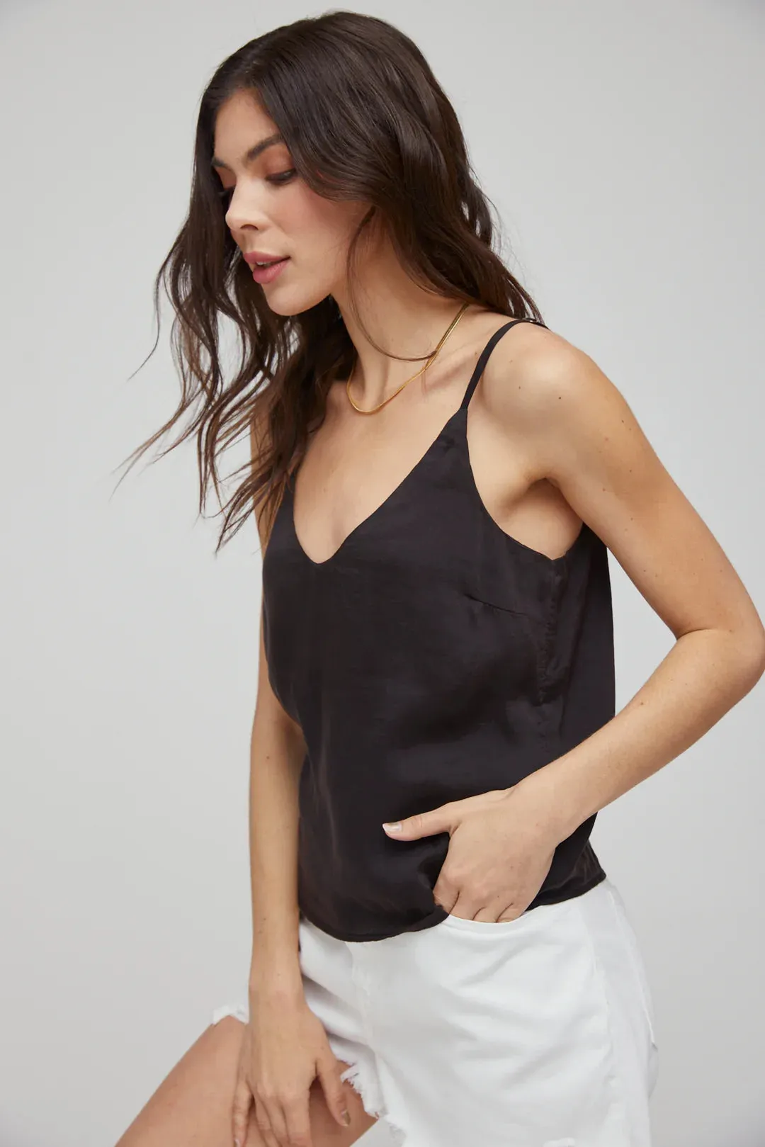 Black V-Neck Cami