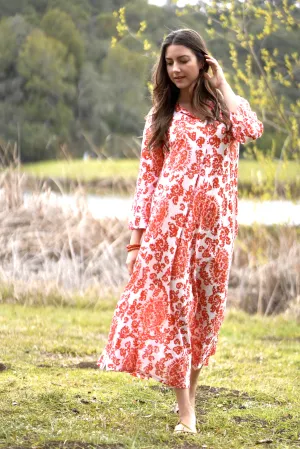 Calypso Dandelion Dress Red White