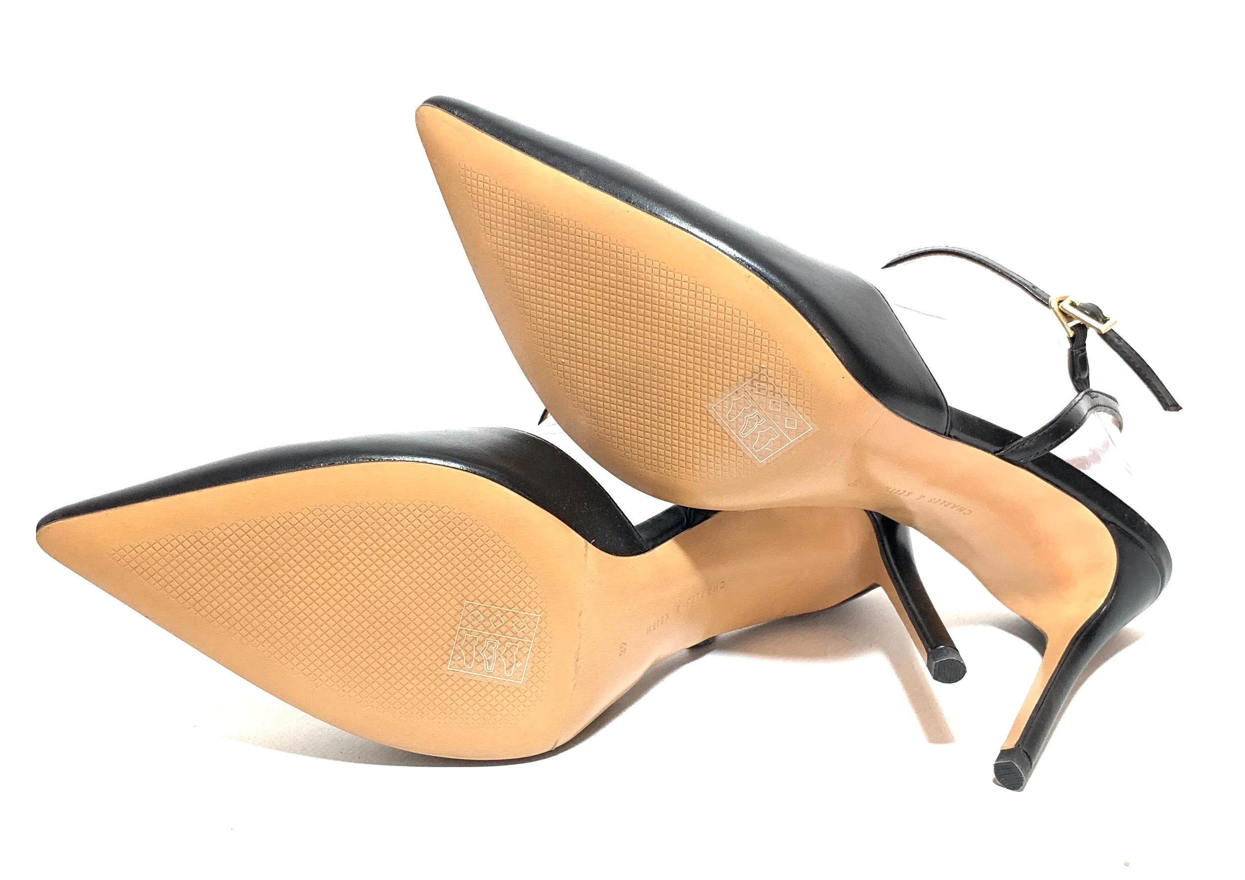 Charles & Keith Black Slingback Pointed Heels | Brand New |