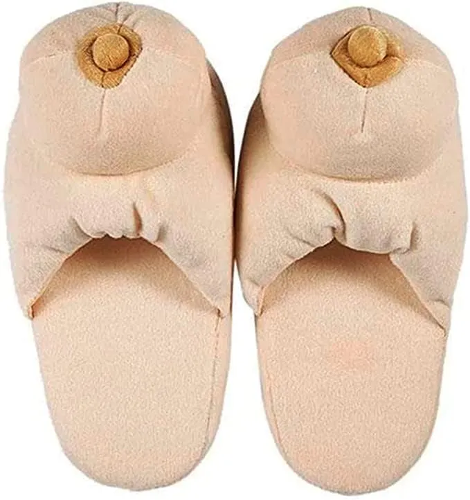 Chloefairy Funny Slippers for Women Men Unisex Adult Plush Slipper House Slippers Novelty Slippers Gag Gifts for Adults Funny