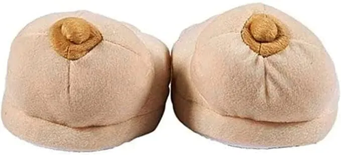 Chloefairy Funny Slippers for Women Men Unisex Adult Plush Slipper House Slippers Novelty Slippers Gag Gifts for Adults Funny