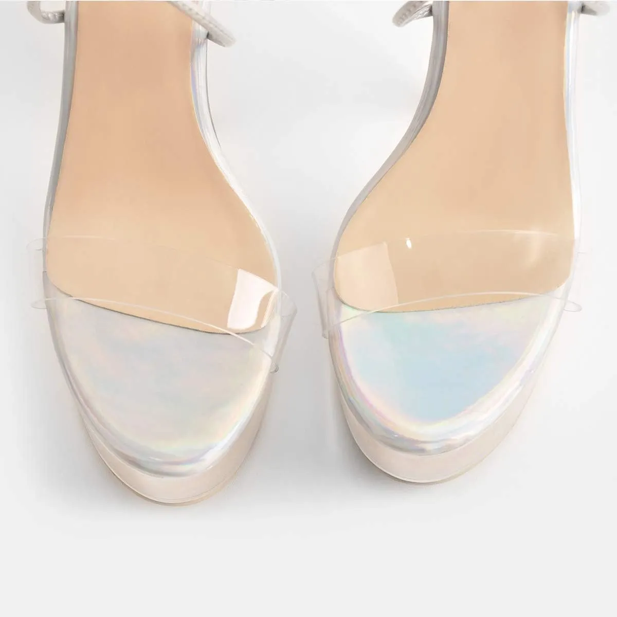 Clear Platform Sexy Heels Lace-up Stiletto Heel