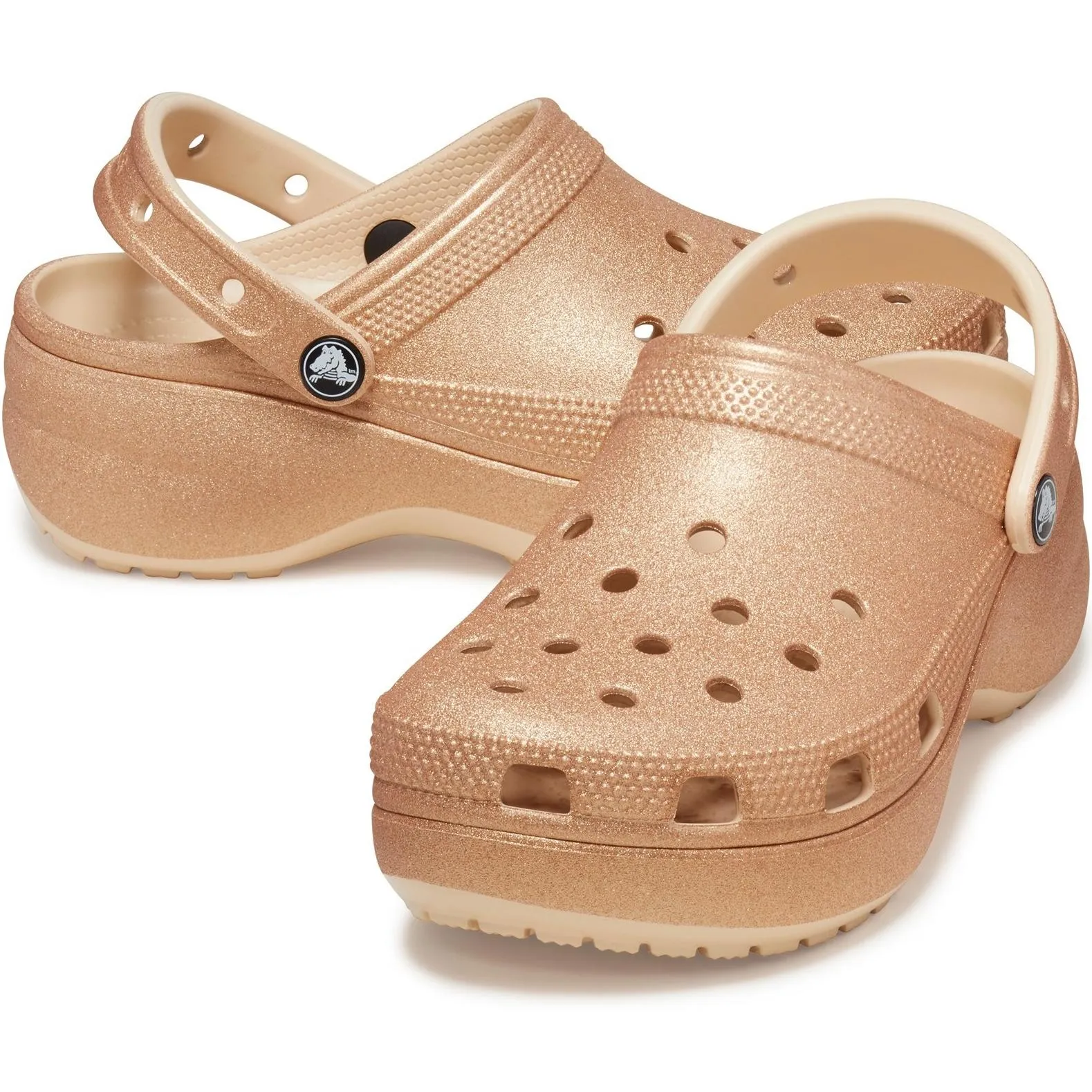 Crocs Classic Platform Glitter Clog Sandals