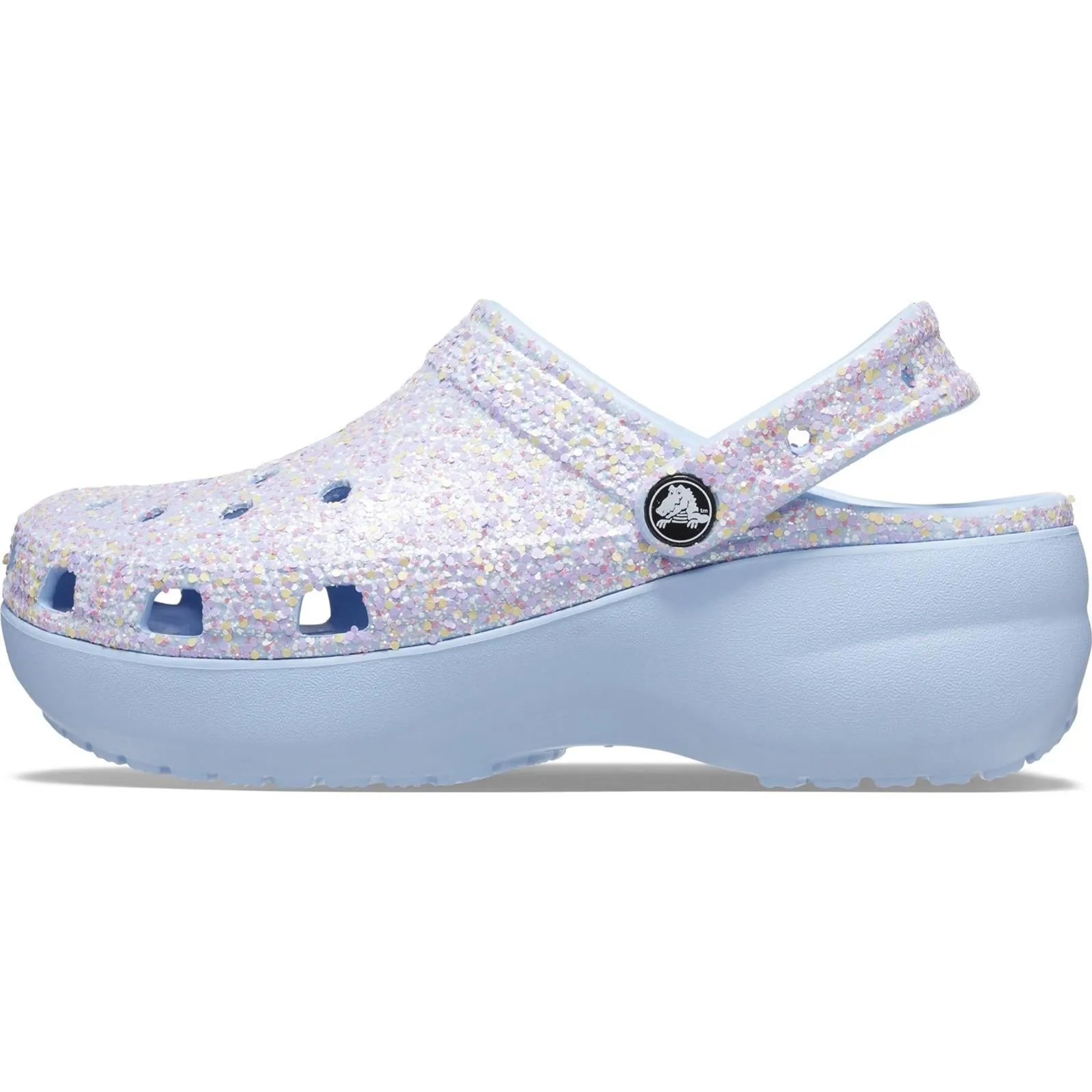 Crocs Classic Platform Glitter Clog Sandals