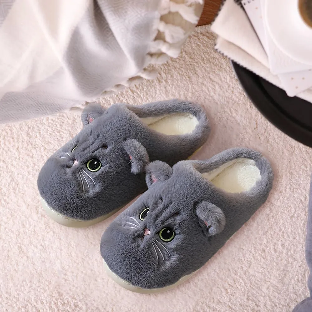 Cute Animal Slippers 3D Cartoon Slippers for Womens Mens Warm Fuzzy Slippers Funny House Slippers Sheep Dogs Cat Pigs Cow Slippers for Indoor Outdoor