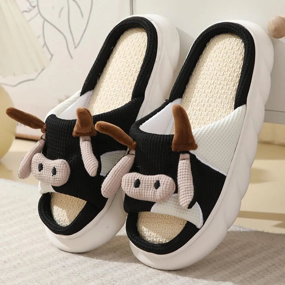 Cute Animal Slippers 3D Cartoon Slippers for Womens Mens Warm Fuzzy Slippers Funny House Slippers Sheep Dogs Cat Pigs Cow Slippers for Indoor Outdoor
