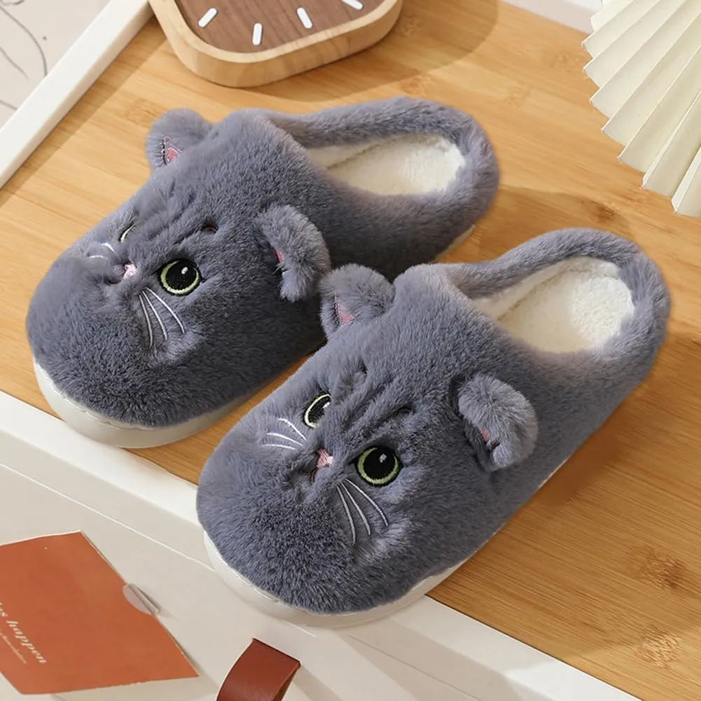 Cute Animal Slippers 3D Cartoon Slippers for Womens Mens Warm Fuzzy Slippers Funny House Slippers Sheep Dogs Cat Pigs Cow Slippers for Indoor Outdoor