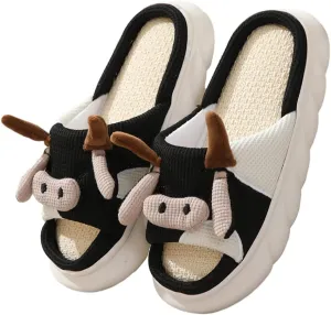 Cute Animal Slippers 3D Cartoon Slippers for Womens Mens Warm Fuzzy Slippers Funny House Slippers Sheep Dogs Cat Pigs Cow Slippers for Indoor Outdoor