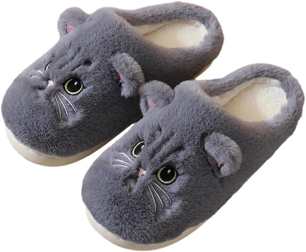 Cute Animal Slippers 3D Cartoon Slippers for Womens Mens Warm Fuzzy Slippers Funny House Slippers Sheep Dogs Cat Pigs Cow Slippers for Indoor Outdoor