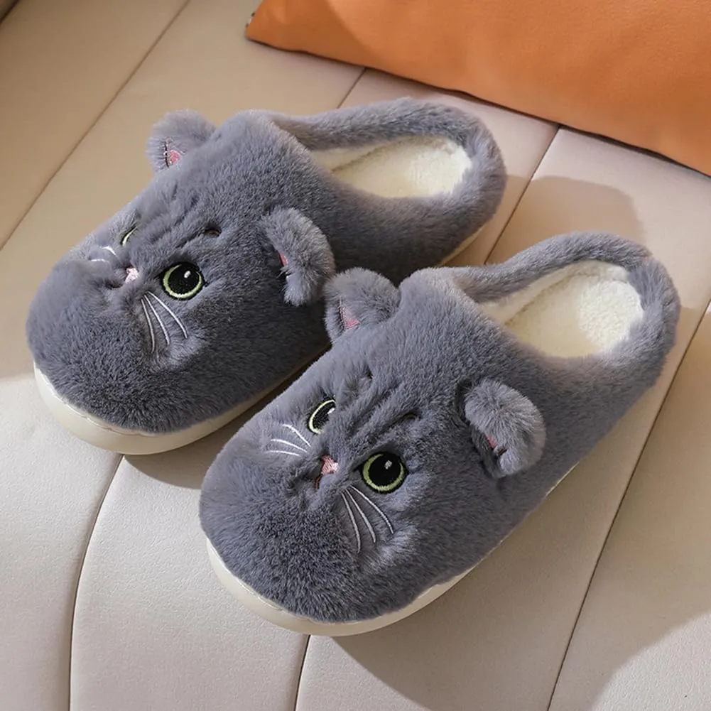 Cute Animal Slippers 3D Cartoon Slippers for Womens Mens Warm Fuzzy Slippers Funny House Slippers Sheep Dogs Cat Pigs Cow Slippers for Indoor Outdoor