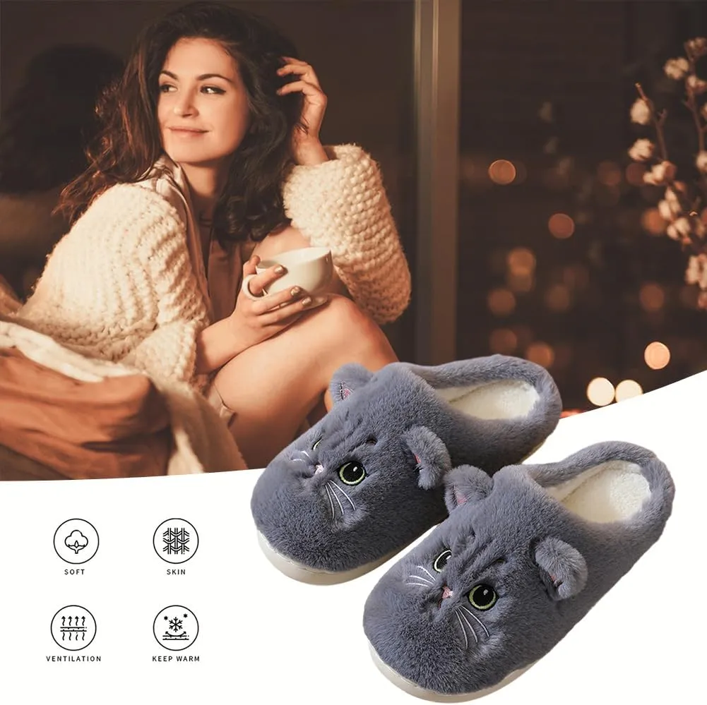 Cute Animal Slippers 3D Cartoon Slippers for Womens Mens Warm Fuzzy Slippers Funny House Slippers Sheep Dogs Cat Pigs Cow Slippers for Indoor Outdoor