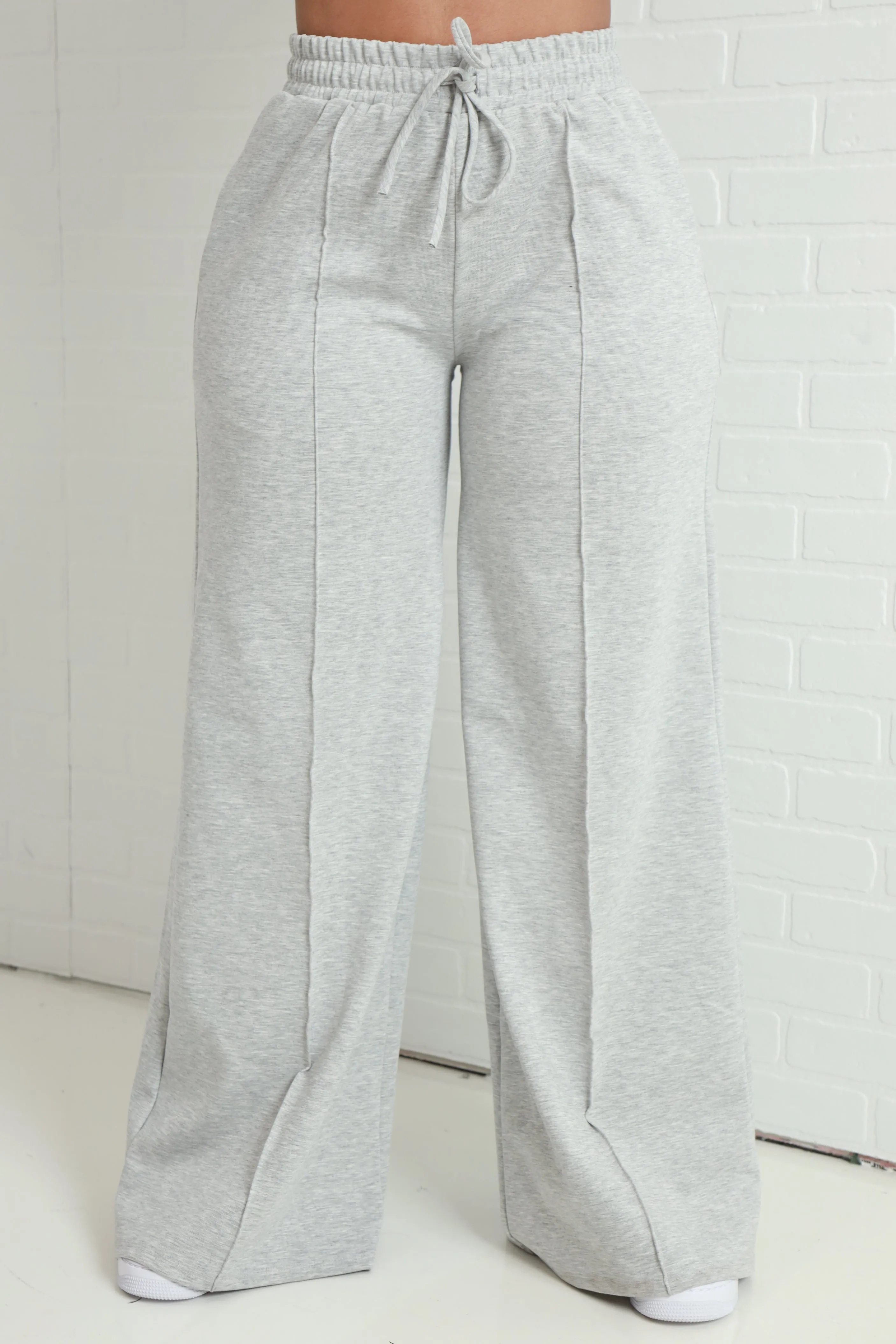 Day Off Wide Flare Pants - Heather Grey