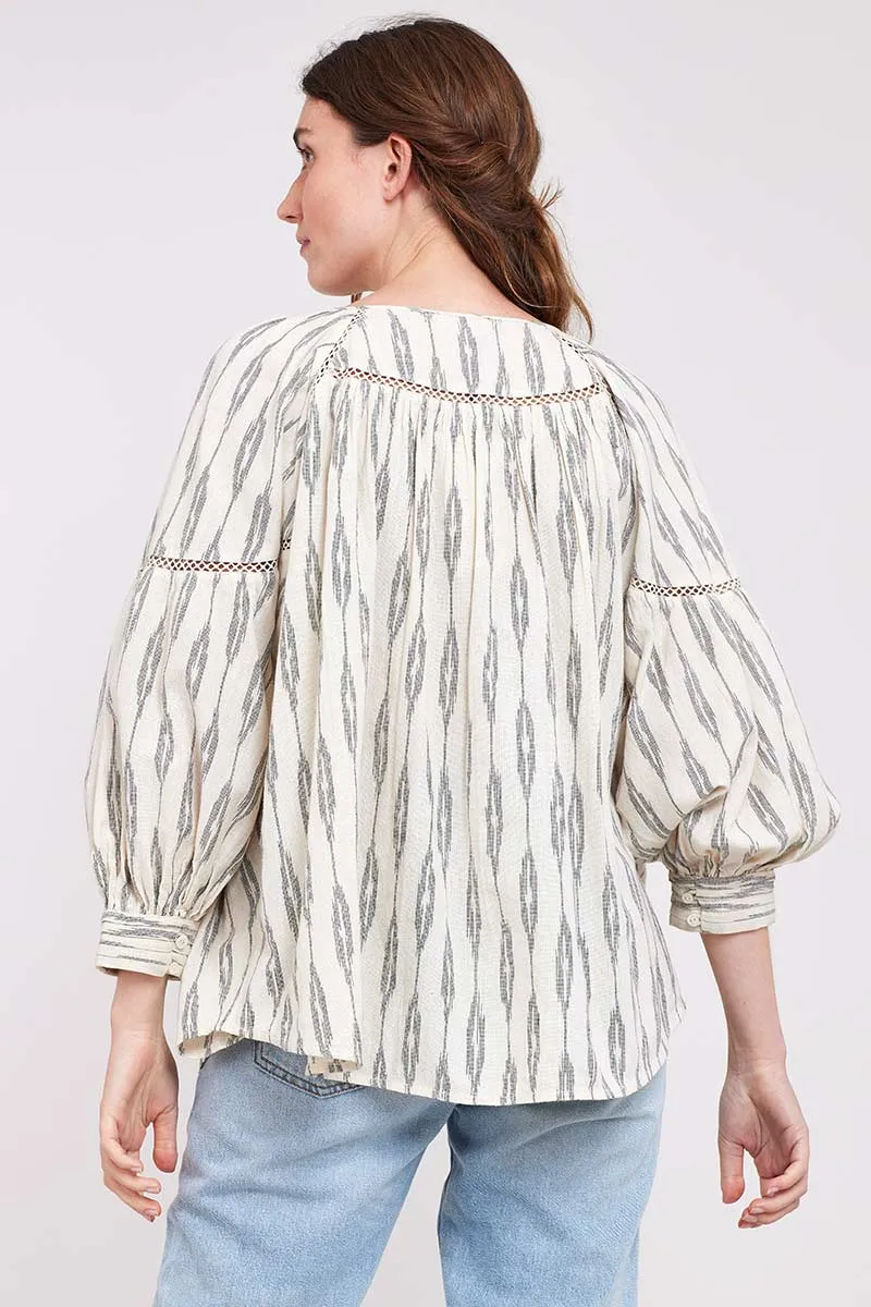 Eliza Ecru Cotton Top