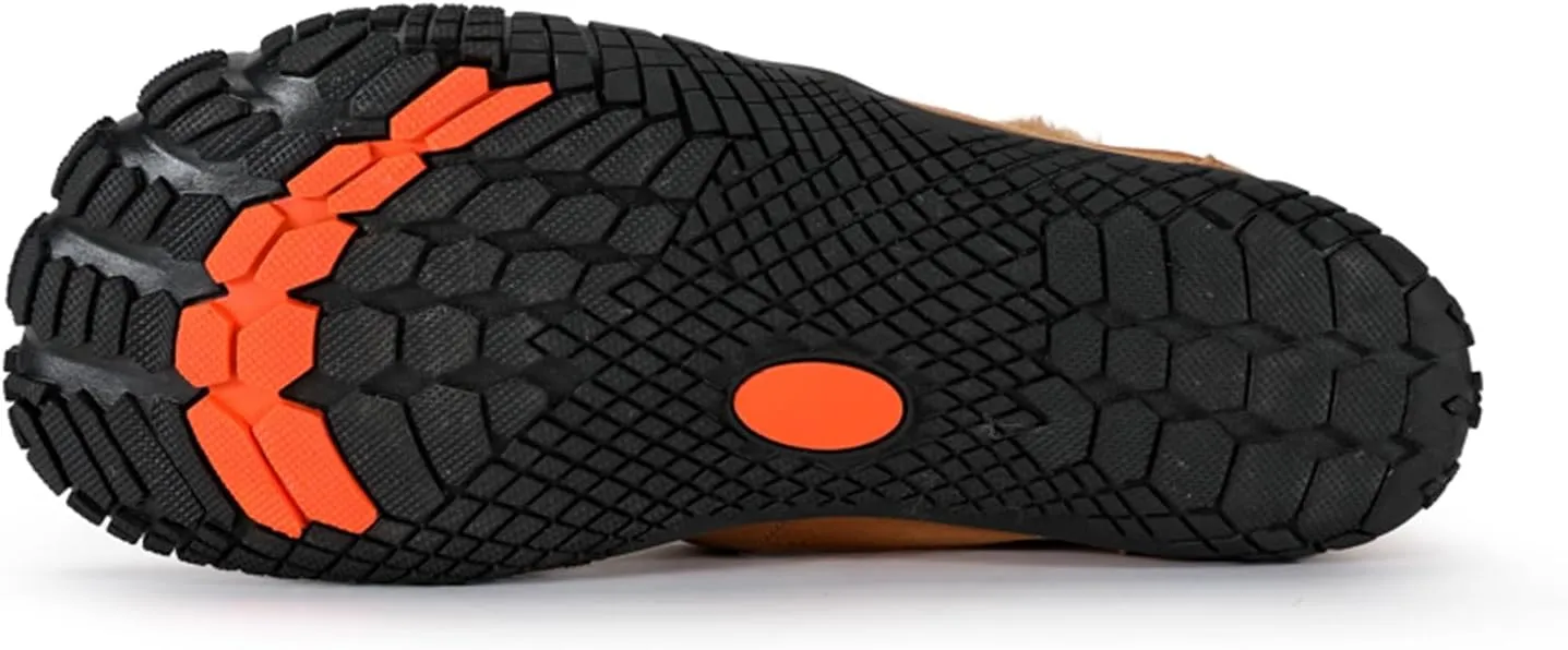 FLIOZY Winter Hiking Boots for Mens and Womens, Barefoot-Style Non-Slip Snow Boots, Waterproof Outdoor Hiking Shoes