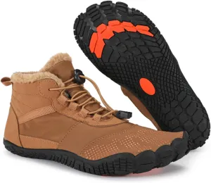 FLIOZY Winter Hiking Boots for Mens and Womens, Barefoot-Style Non-Slip Snow Boots, Waterproof Outdoor Hiking Shoes