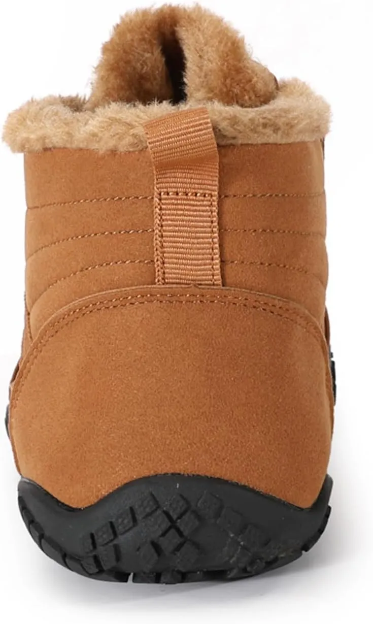 FLIOZY Winter Hiking Boots for Mens and Womens, Barefoot-Style Non-Slip Snow Boots, Waterproof Outdoor Hiking Shoes