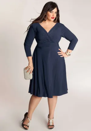 Francesca Plus Size Dress in Deep Sapphire (Made To Order)