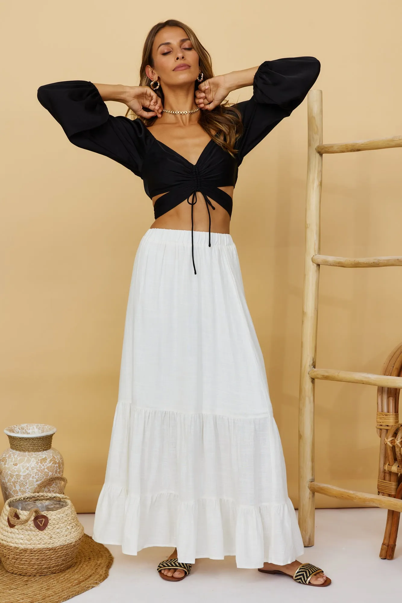 From The Heart Crop Top Black