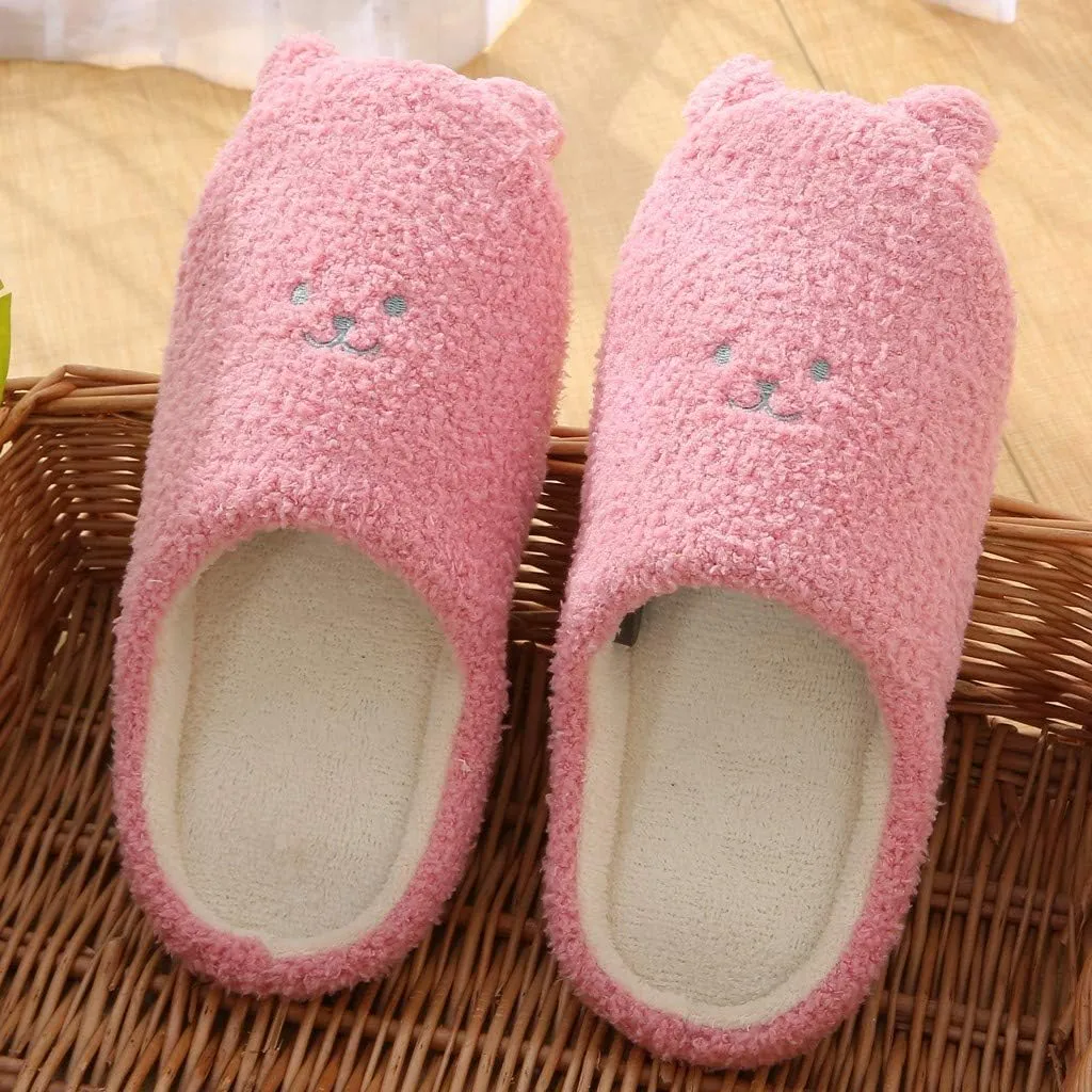 Gibobby Womens Slippers,House Slippers Cute Bear Memory Foam Fluffy Soft Fuzzy Slippers Slip on Warm Shoes