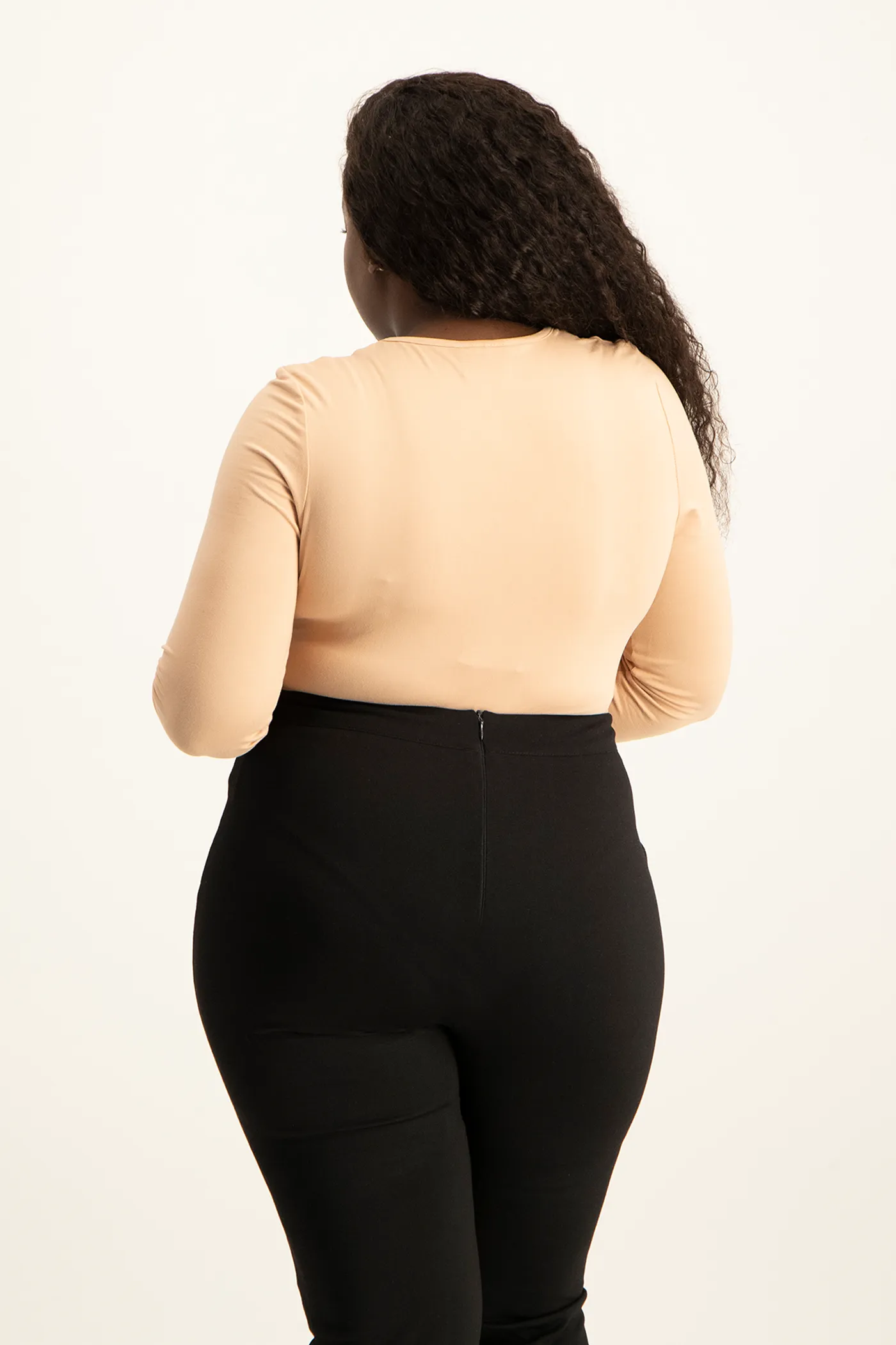 Gigi V-Neck Bodysuit - Nude
