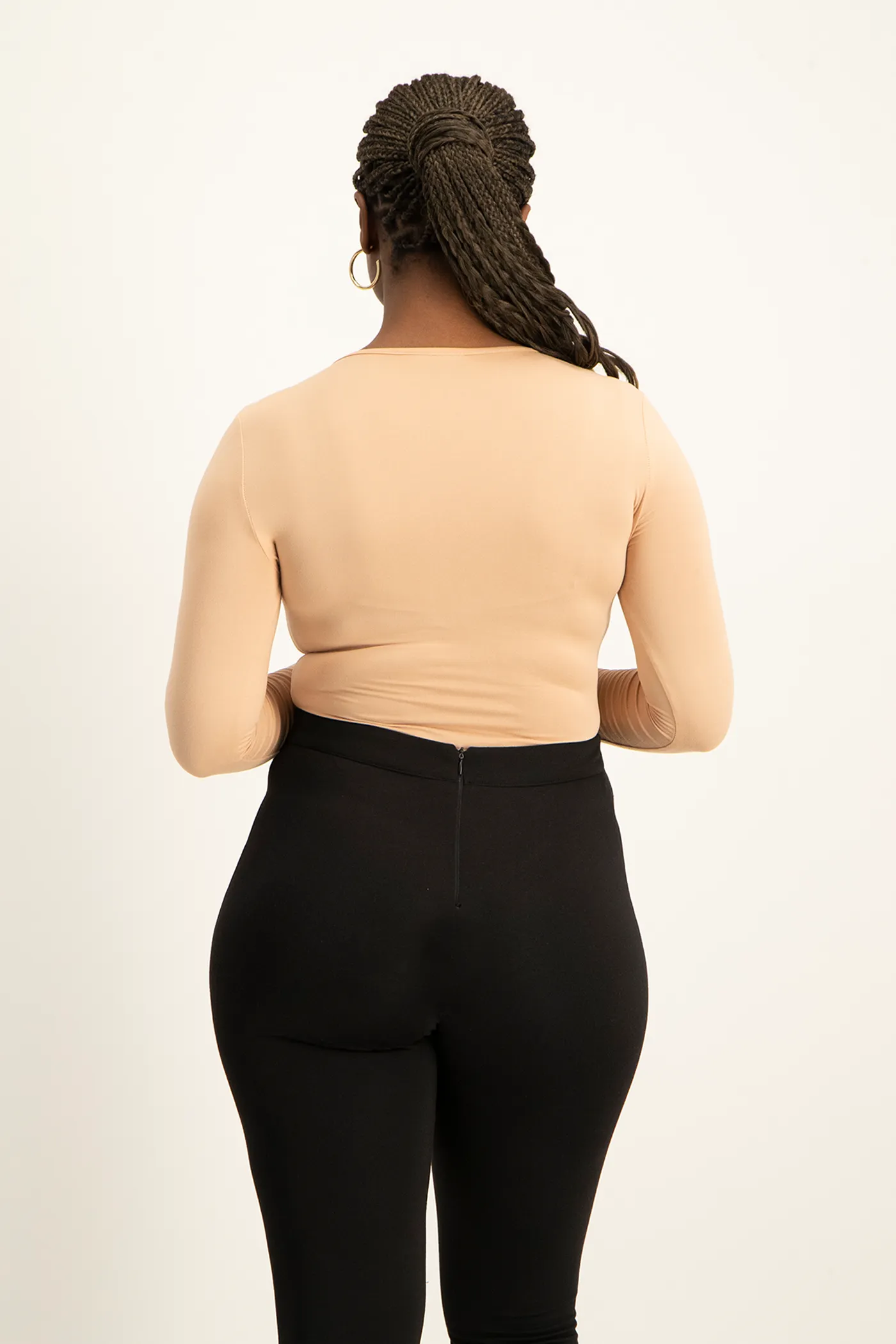 Gigi V-Neck Bodysuit - Nude