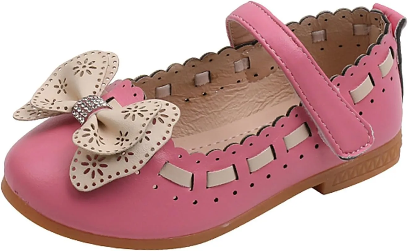 Girls Baby Shoes Bow Decorated Shoes Sandals Dancing Infant Pearl Bling Single Kids Sandals for Toddler Girl