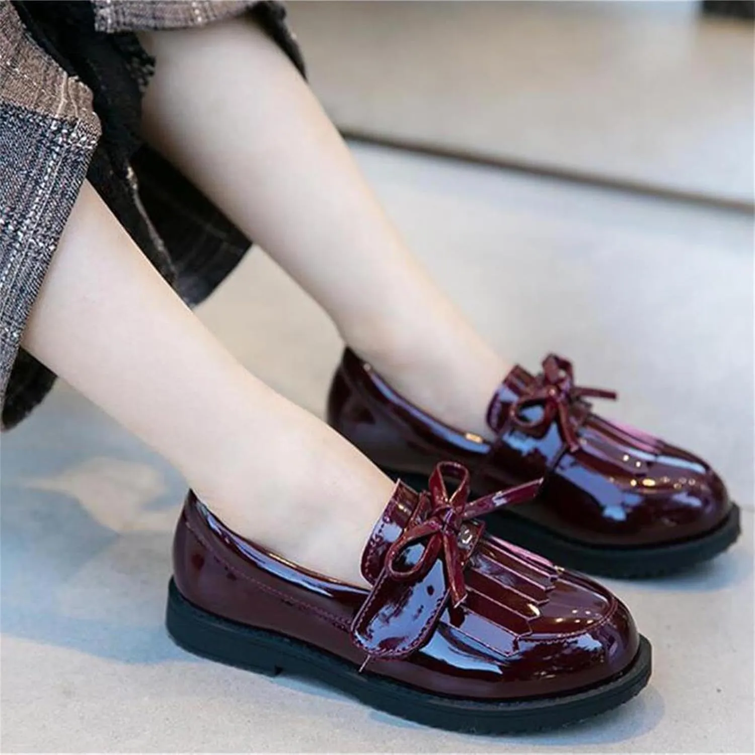 Girl's British Style School Uniform Shoes Princess Performance Oxford Shoes
