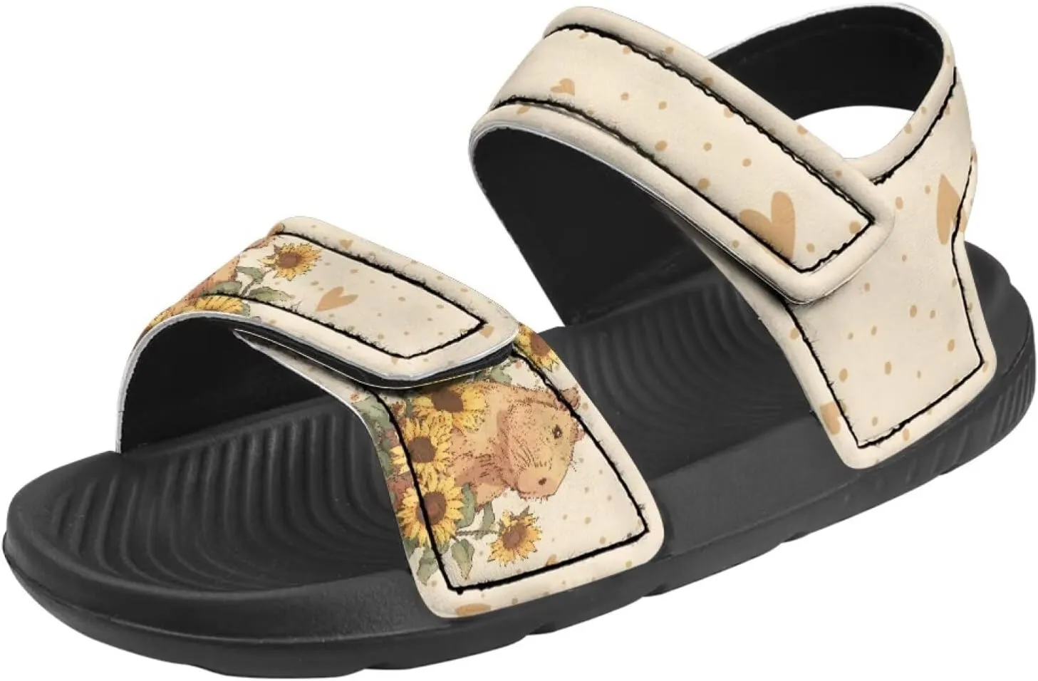 Girls Capybara Sandals Fashion Athletic Summer Sport Sandals Adjustable for Kids Toddler Cute Beach Water Shoes