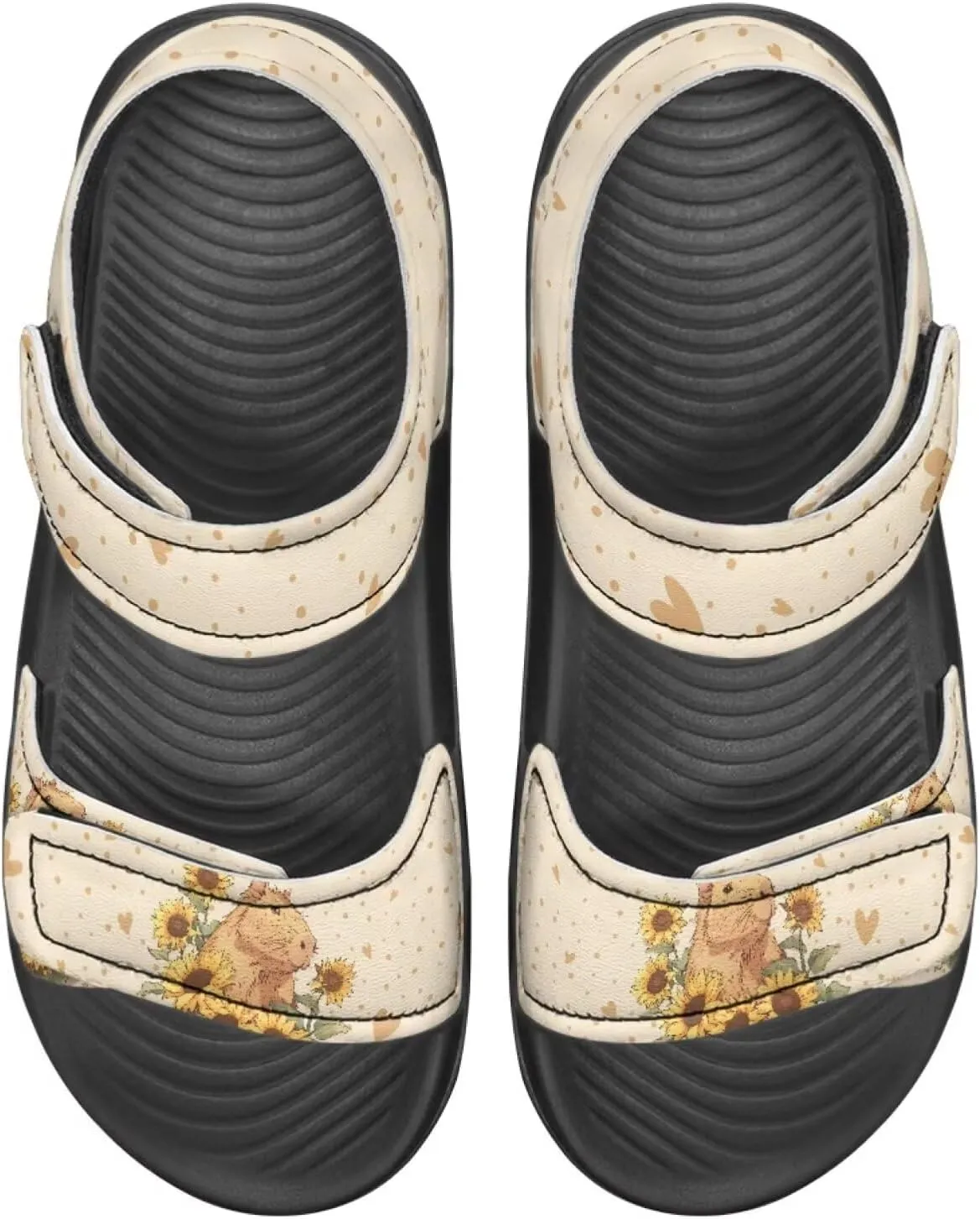 Girls Capybara Sandals Fashion Athletic Summer Sport Sandals Adjustable for Kids Toddler Cute Beach Water Shoes