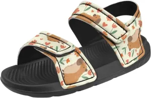 Girls Capybara Sandals Fashion Athletic Summer Sport Sandals Adjustable for Kids Toddler Cute Beach Water Shoes