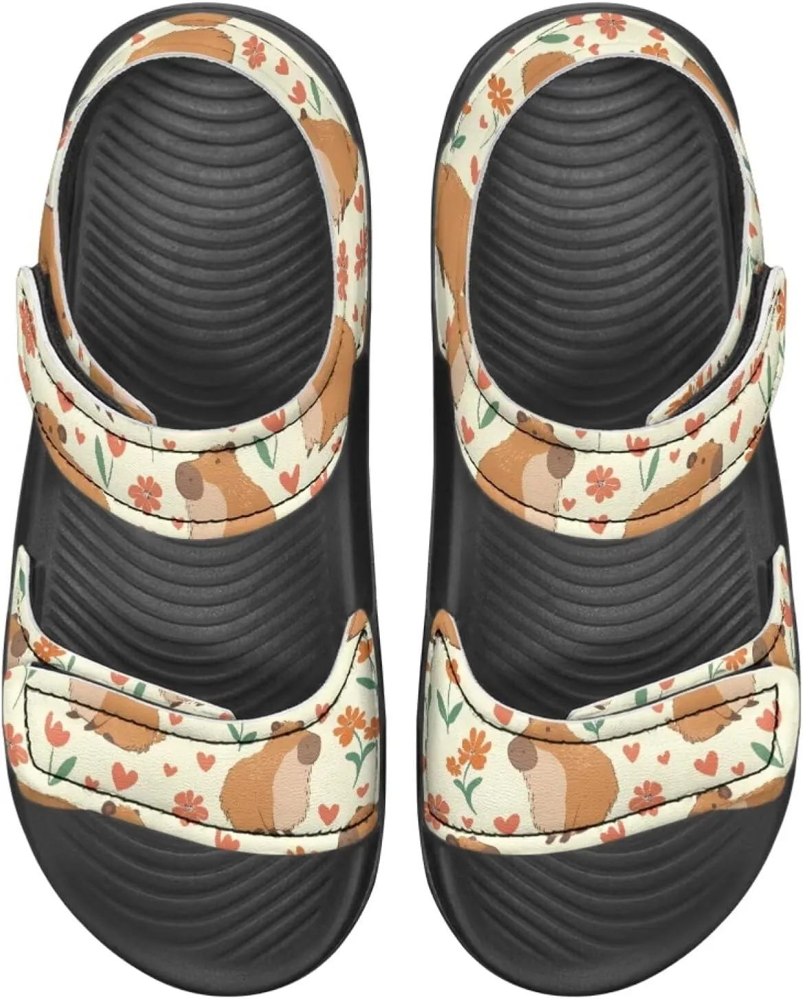 Girls Capybara Sandals Fashion Athletic Summer Sport Sandals Adjustable for Kids Toddler Cute Beach Water Shoes