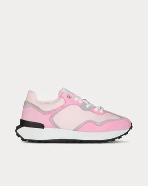 GIV Runner Suede, Leather & Nylon Pink / Grey Low Top Sneakers