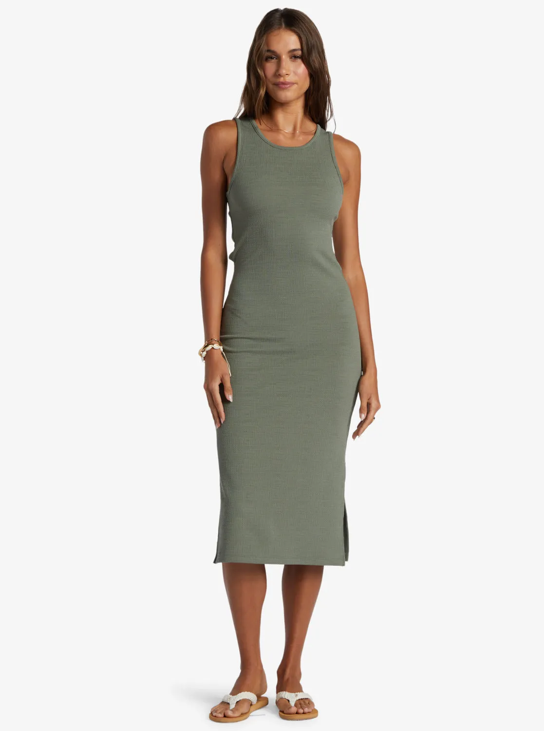 Good Keepsake Midi Dress - Agave Green