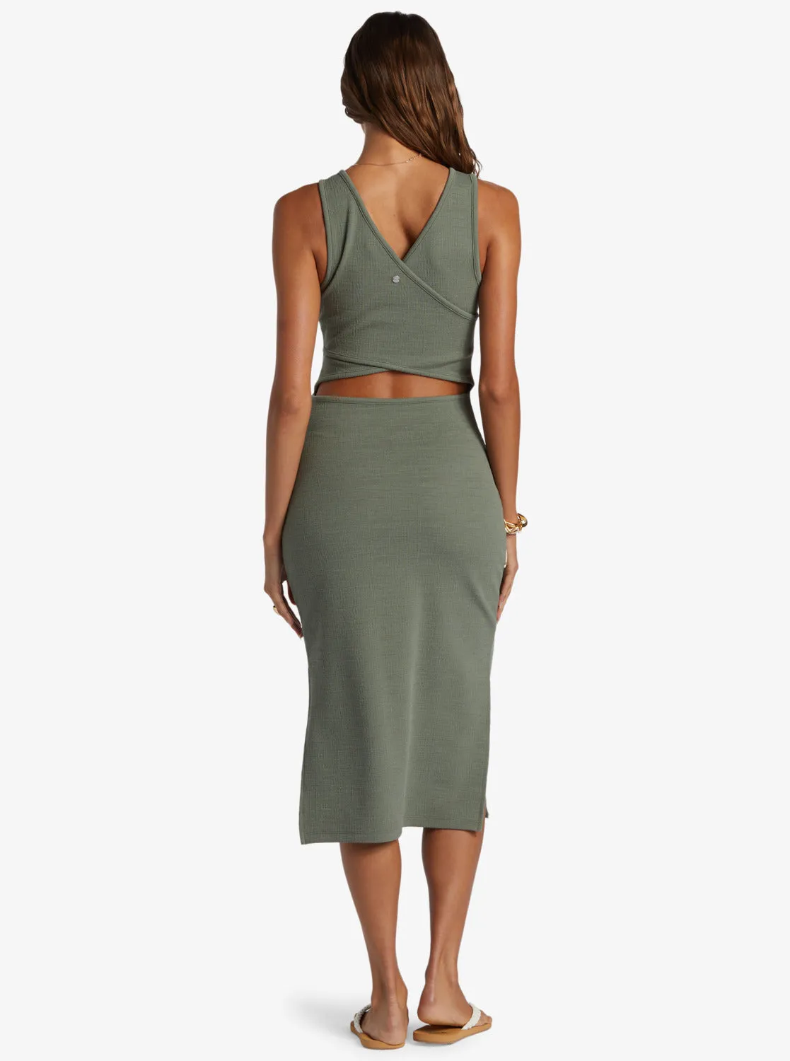 Good Keepsake Midi Dress - Agave Green