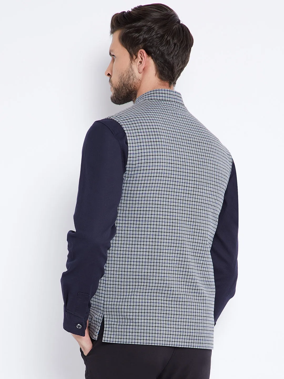 Grey Checked Waistcoat