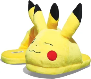 Ground Up Pikachu Scuff 3D Slipper (Little Kid/Big Kid) - Slipper for Kids - Plush Upper - Slip-on Style Yellow 11/12 (Little Kid) M