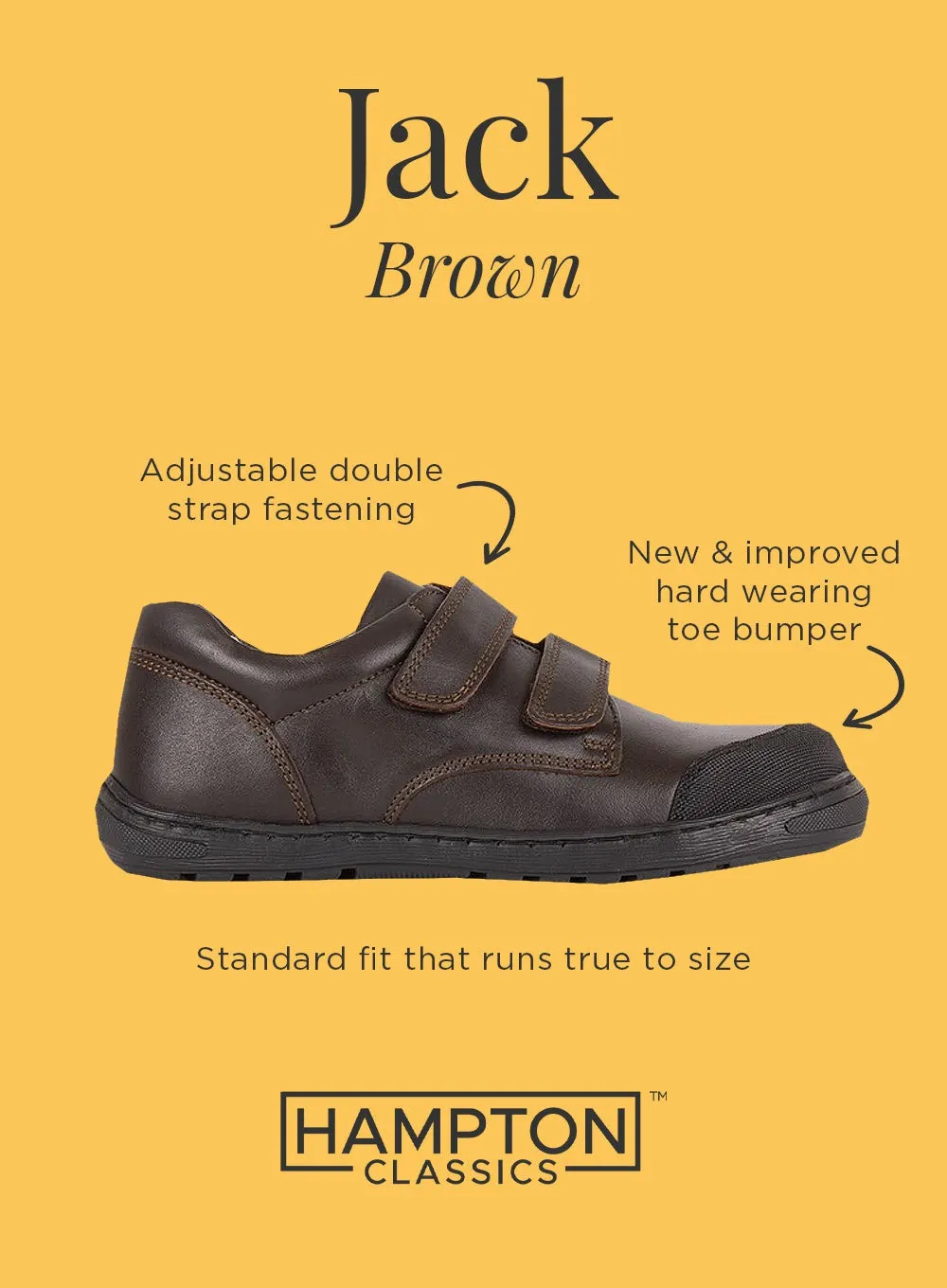 Hampton Classics Jack School Shoes in Brown