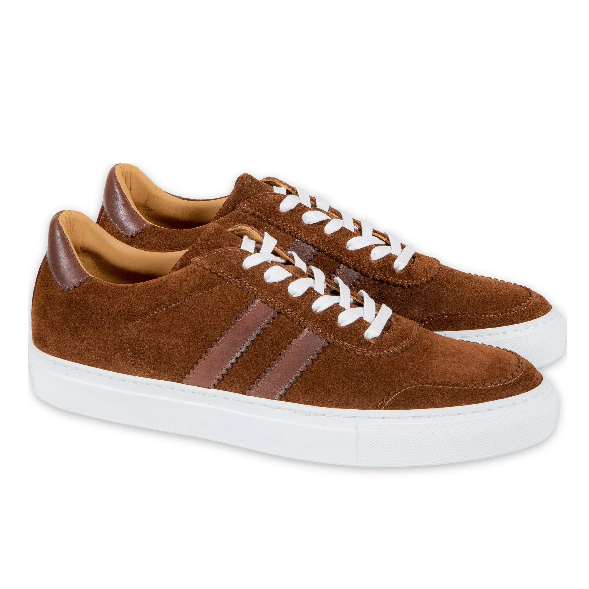 HENRY SARTORIAL Suede Leather Sneakers DARK BROWN