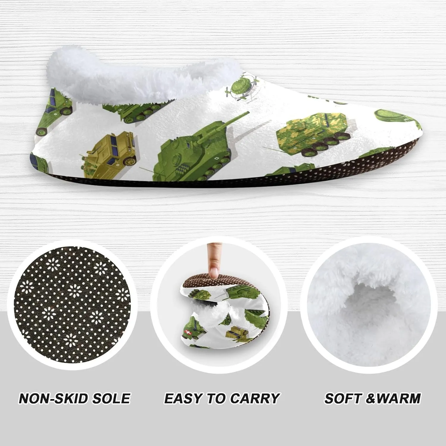 House Slippers Fuzzy Memory Foam Soft Slipper Socks for Woman Men