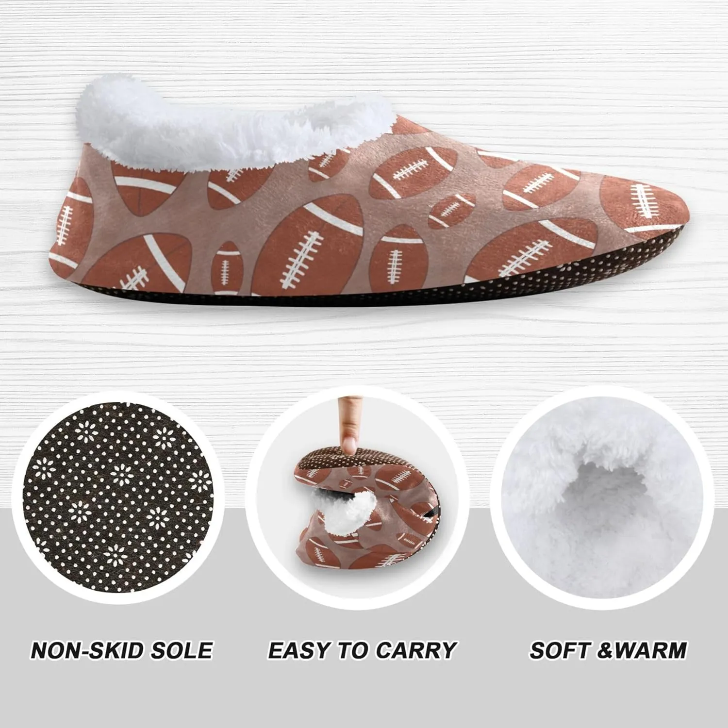 House Slippers Soft Fuzzy Memory Foam Slipper Socks for Men Woman