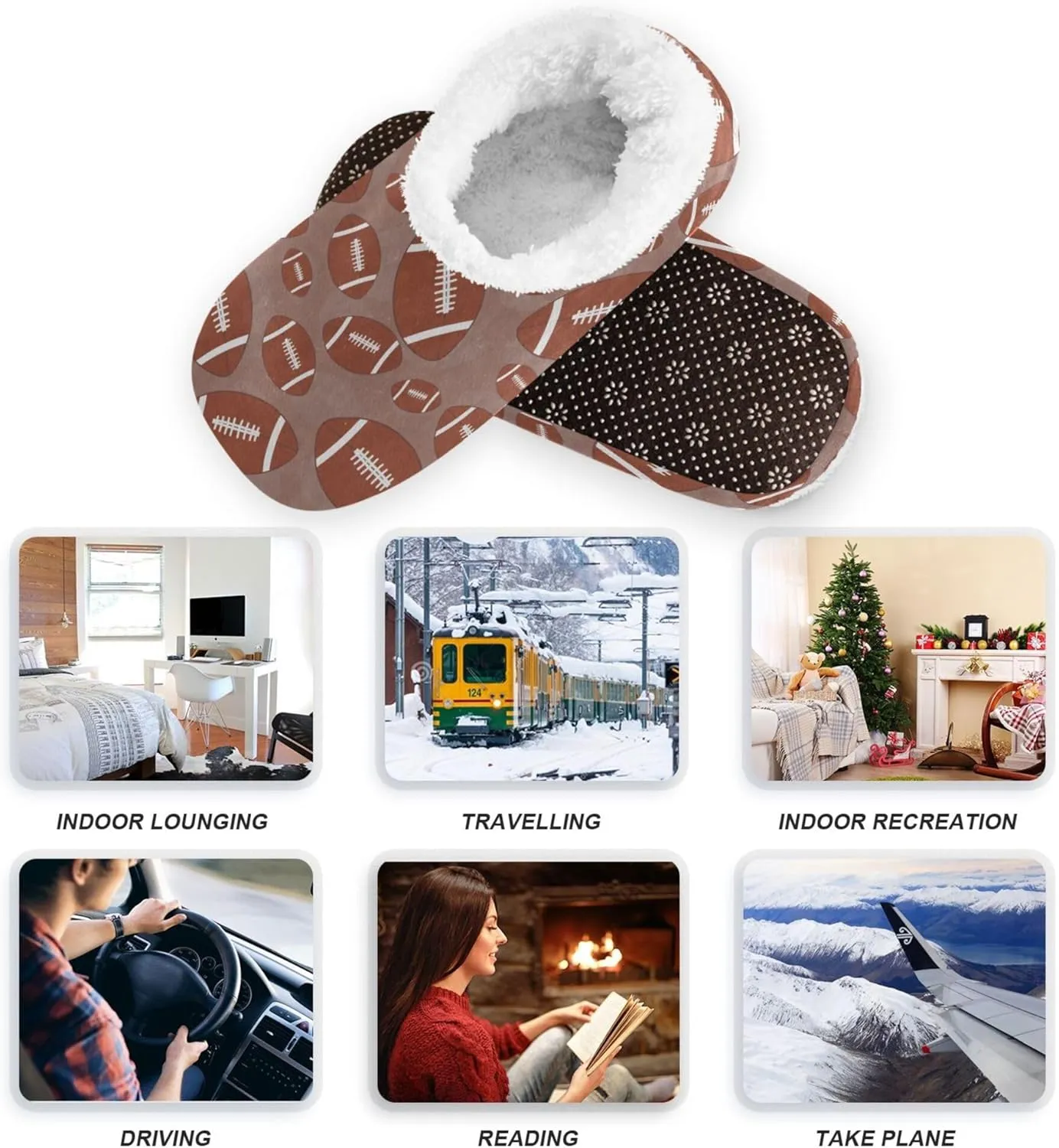 House Slippers Soft Fuzzy Memory Foam Slipper Socks for Men Woman