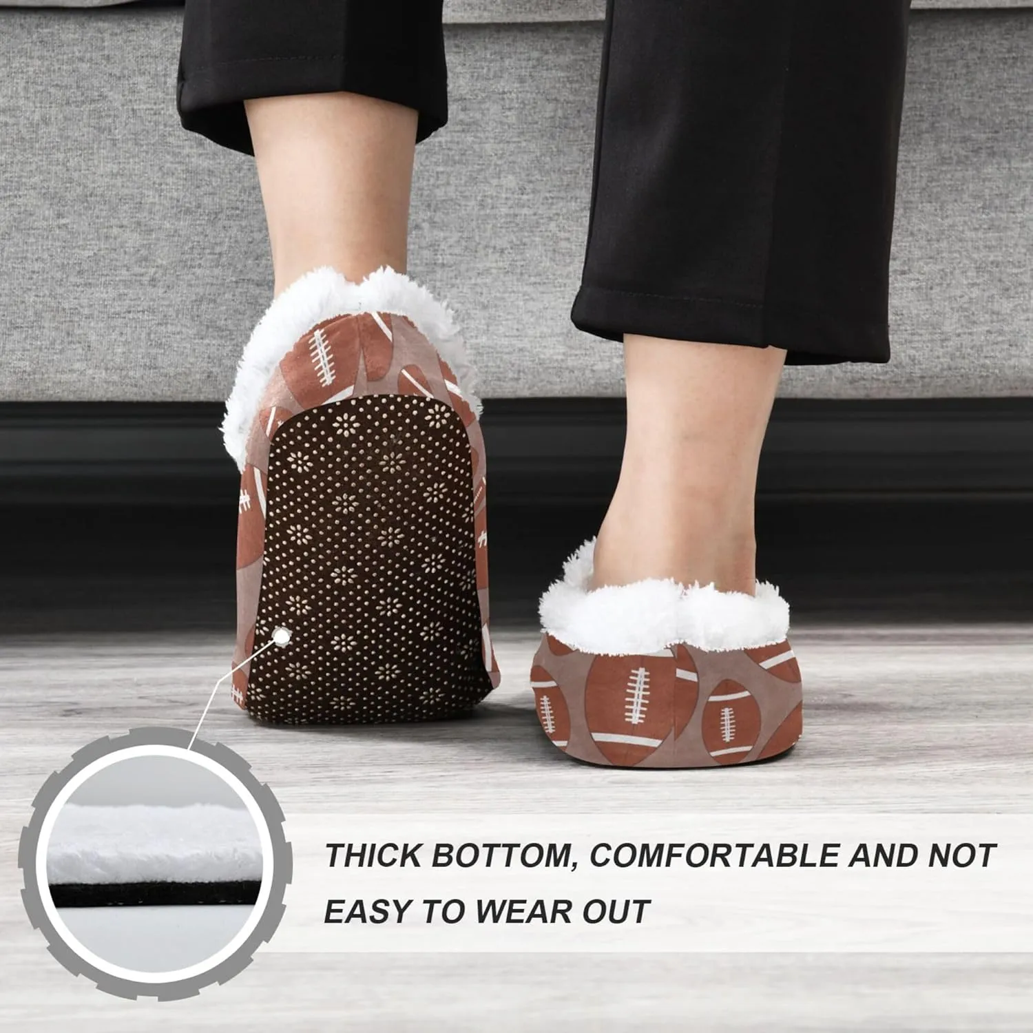 House Slippers Soft Fuzzy Memory Foam Slipper Socks for Men Woman