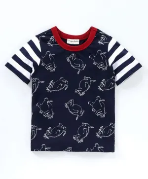 Jungle Printed Tshirt - Navy