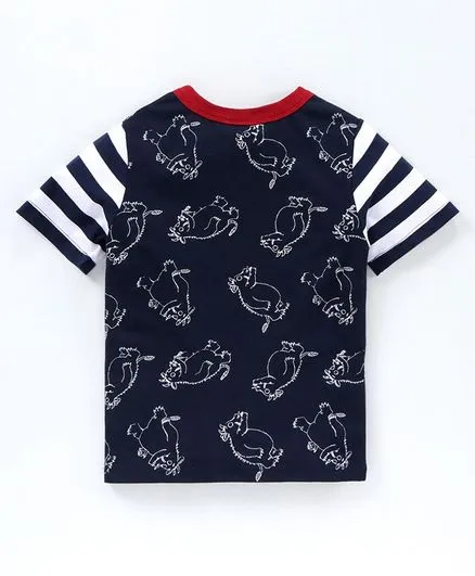 Jungle Printed Tshirt - Navy