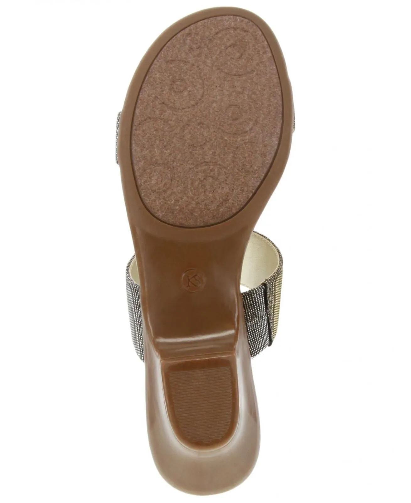 Karen Scott Womens Glitter Shiny Eanna Sandals EANNA Silver Grey / Gold 10M