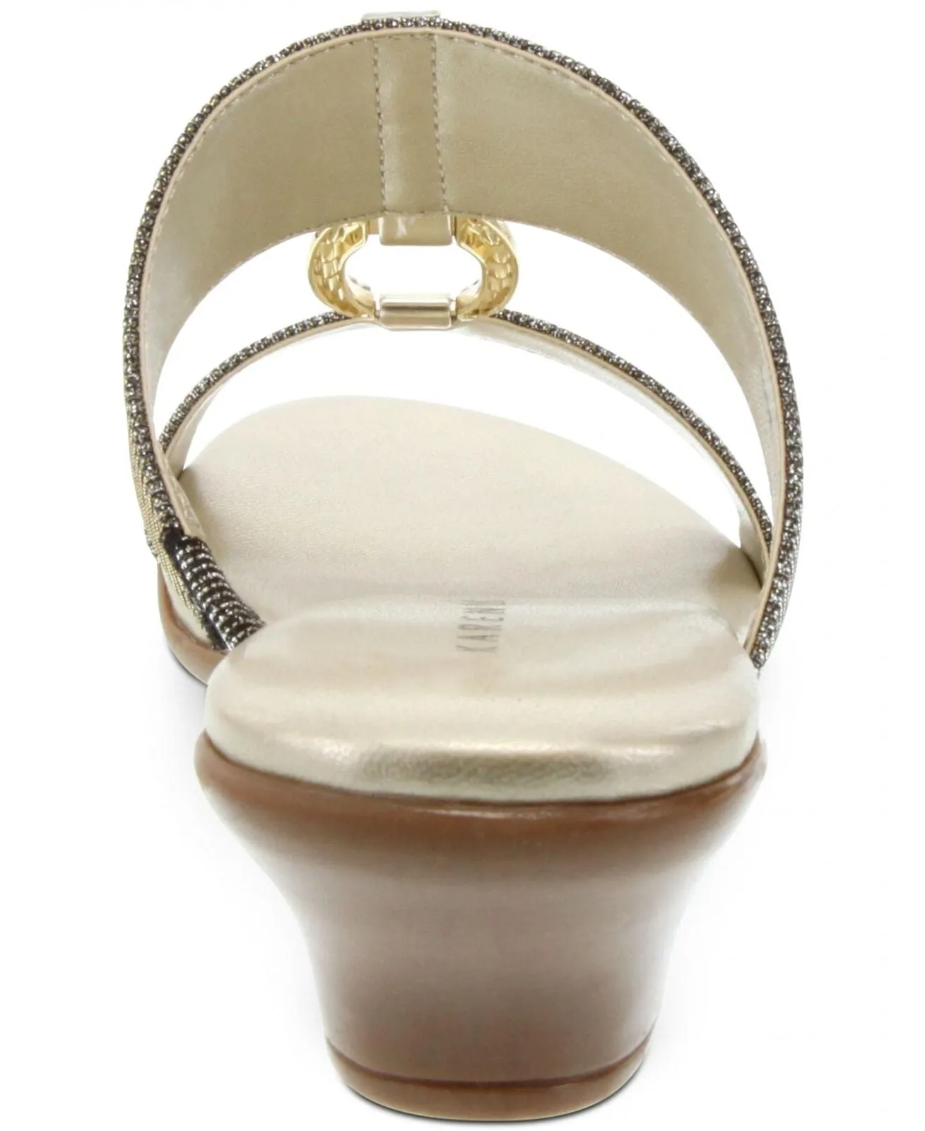 Karen Scott Womens Glitter Shiny Eanna Sandals EANNA Silver Grey / Gold 10M